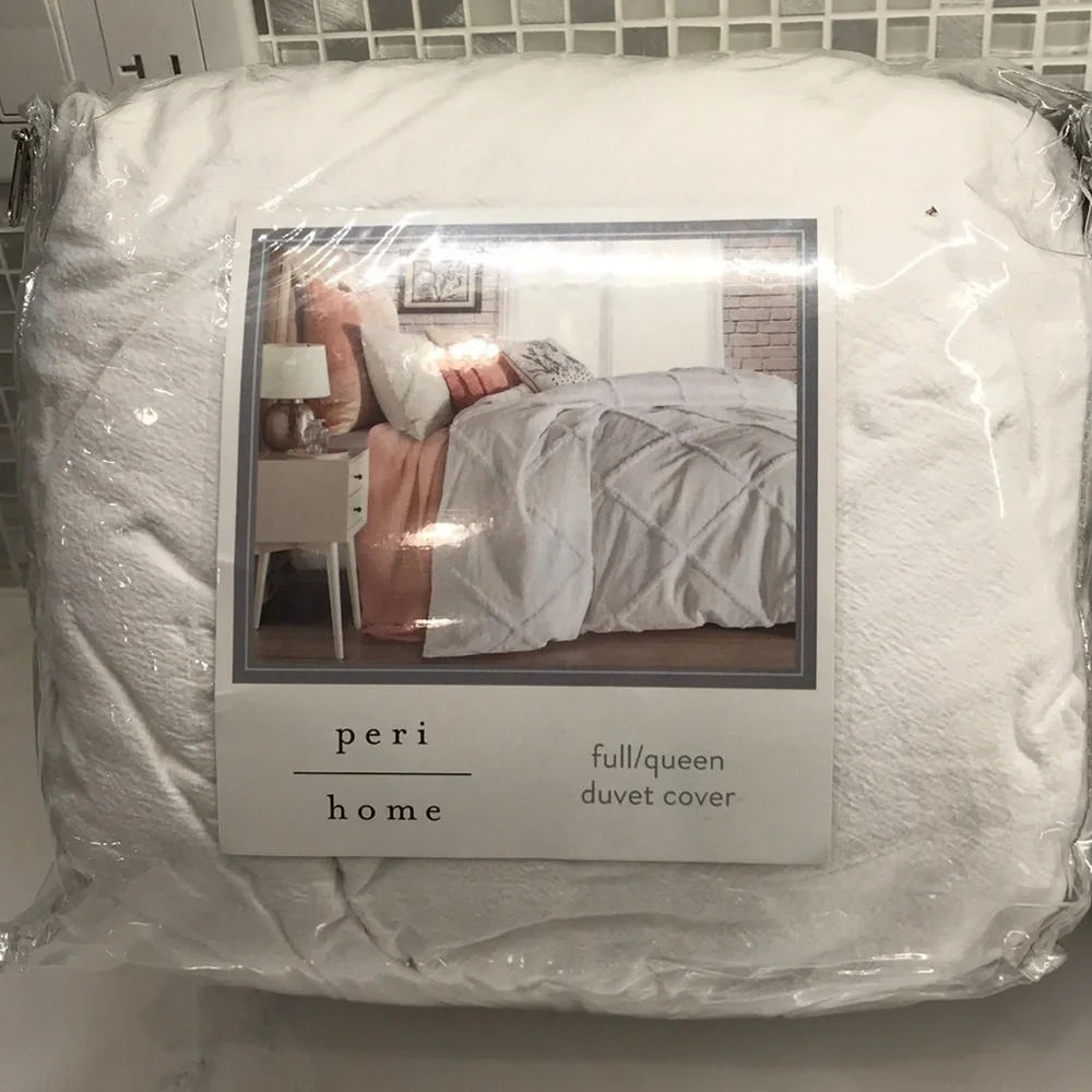 Peri NIP Chenille Lattice Duvet Cover